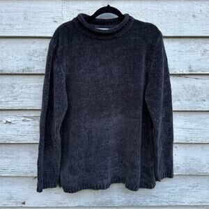 Emily Rose dark, purple sweater, mock turtleneck, size extra-large‎